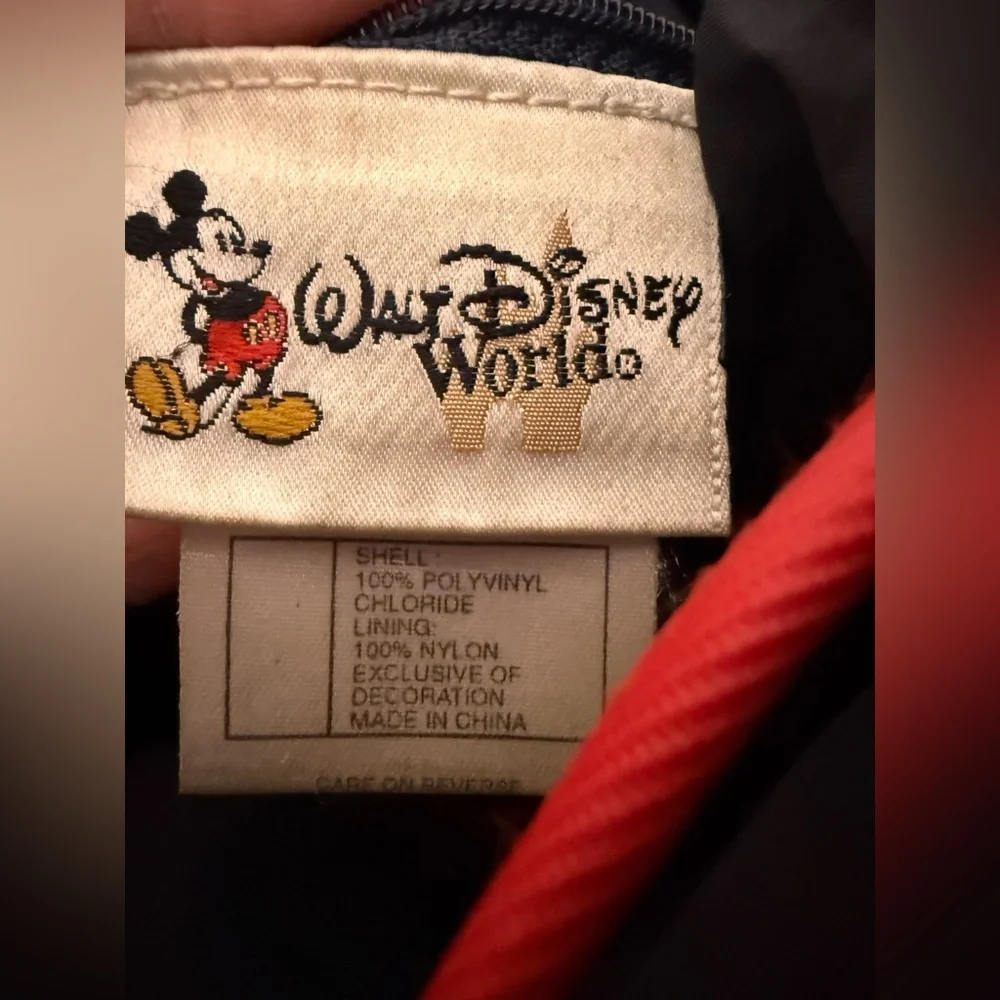 Vintage‎ Rare 90's Epcot Walt Disney World Flags Red Mini Backpack